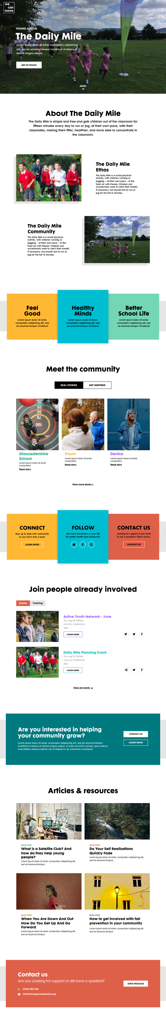 The Daily Mile community page