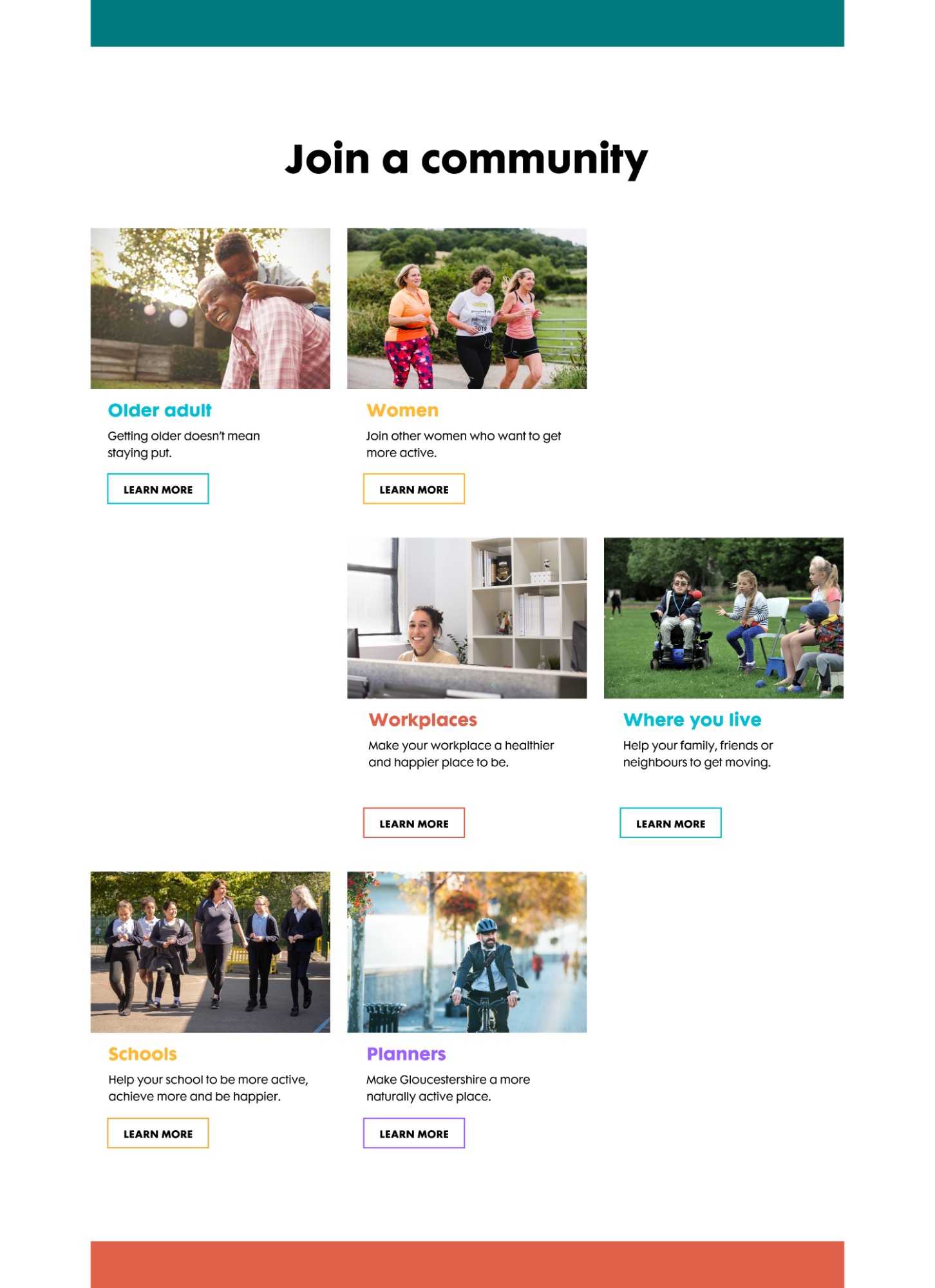 The Join a Community section of the We Can Move website