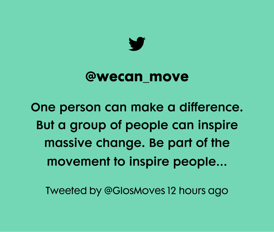 Tweet: one person can make a difference